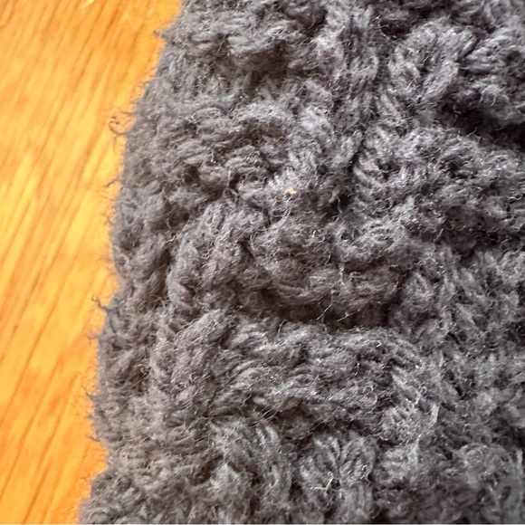 Vintage Eddie Bauer Men’s L Blue Basketweave Knit Sweater Made in USA Cotton - Picture 10 of 13